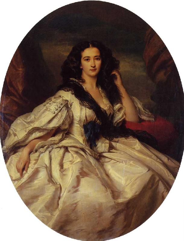 Franz Xaver Winterhalter Wienczyslawa Barczewska, Madame de Jurjewicz oil painting image